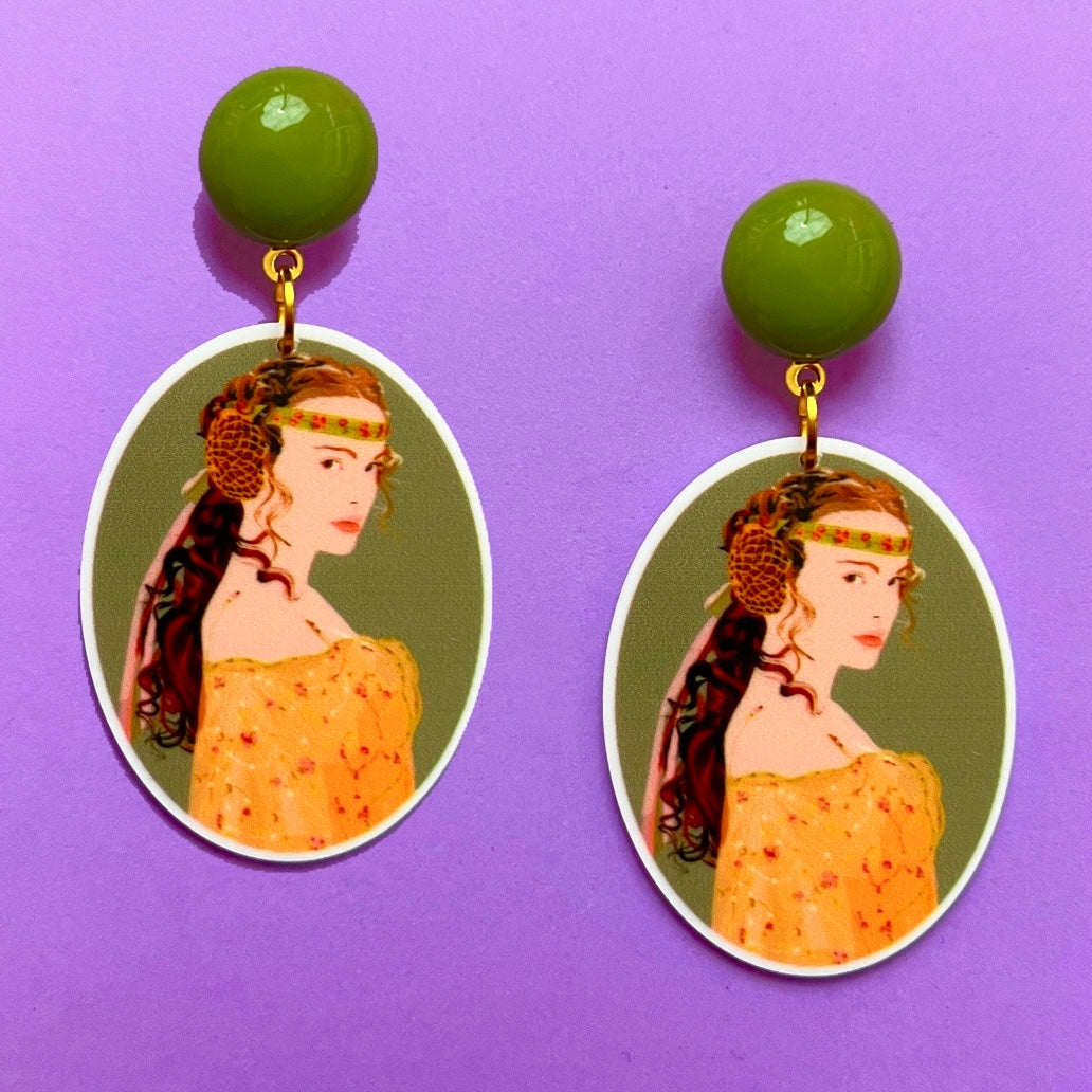 Padme Oval Acrylic Drop Earrings