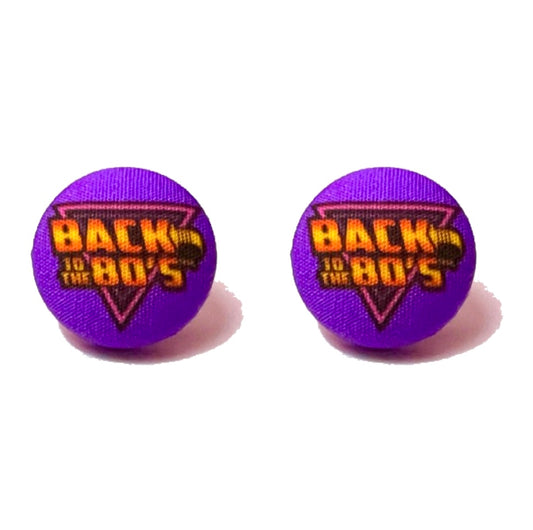 Back To The 80s Fabric Button Earrings