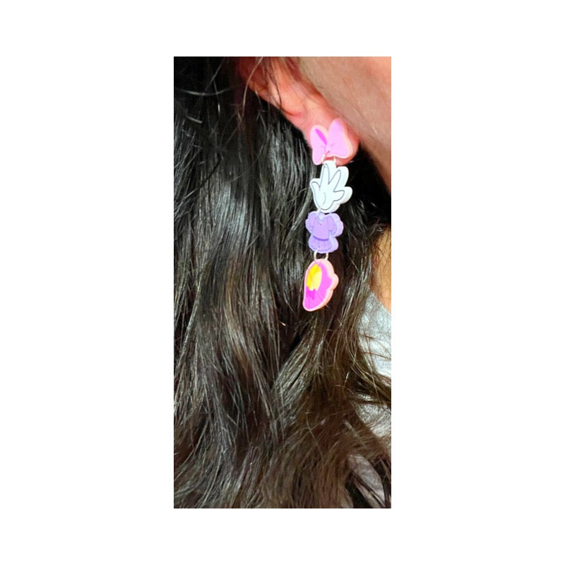 Duck Couple Tiered Drop Earrings