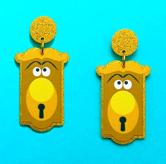 Wonderland Doorknob Acrylic Drop Earrings