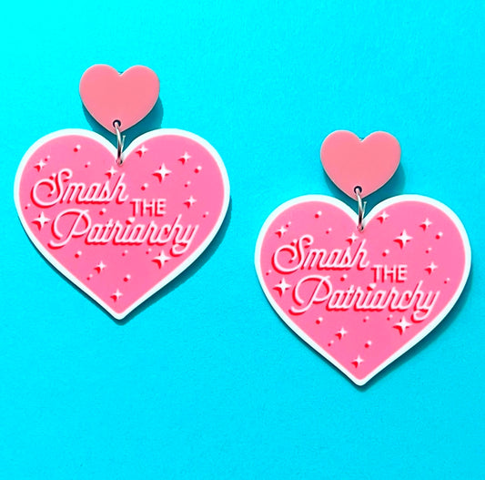 Smash The Patriarchy Acrylic Drop Earrings