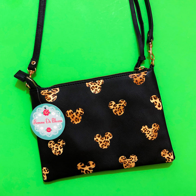 Leopard Mouse Print Cross Body Purse Bag