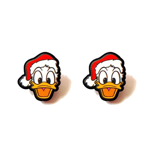 Santa Duck Post Earrings