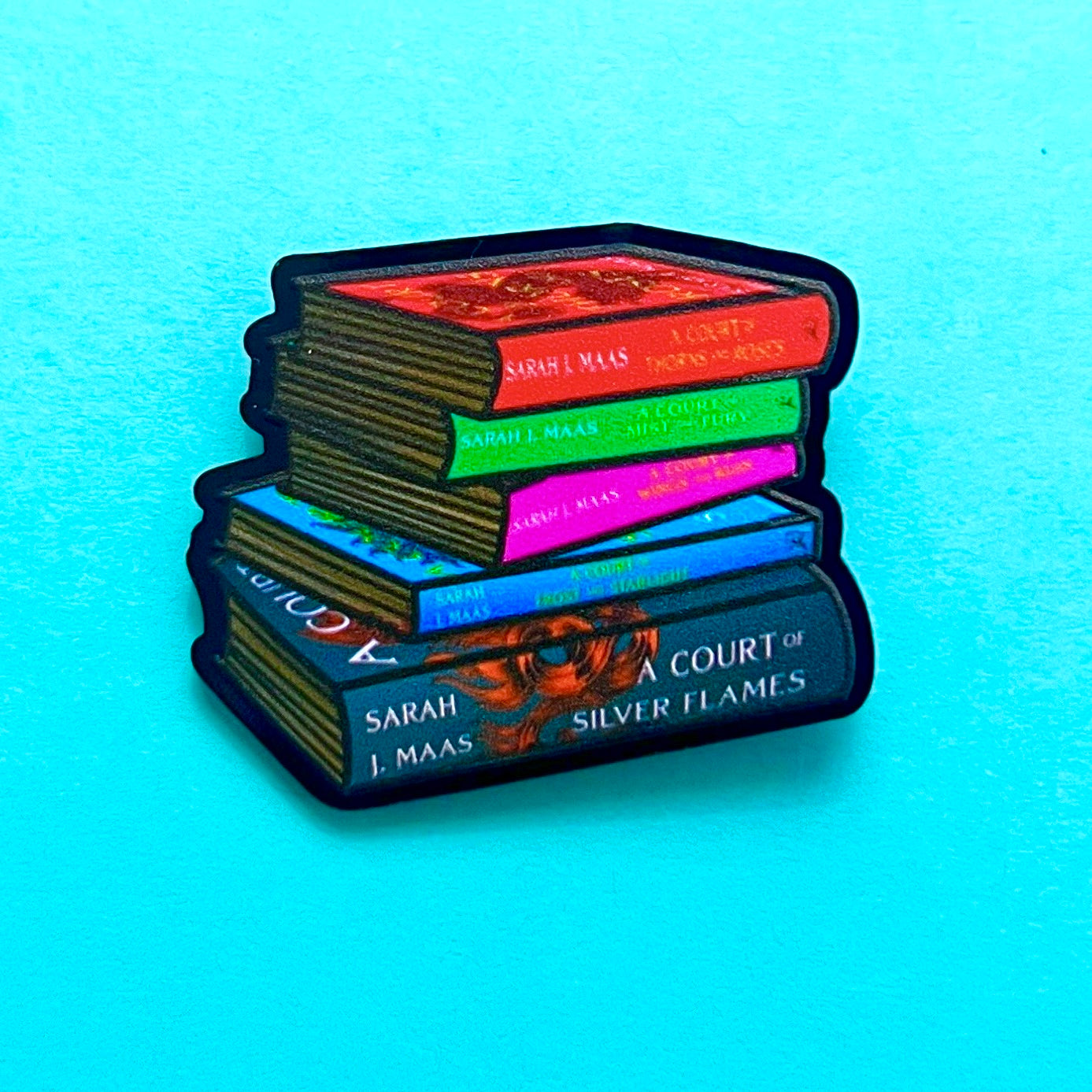 ACOTAR Book Stack Acrylic Pin Brooch