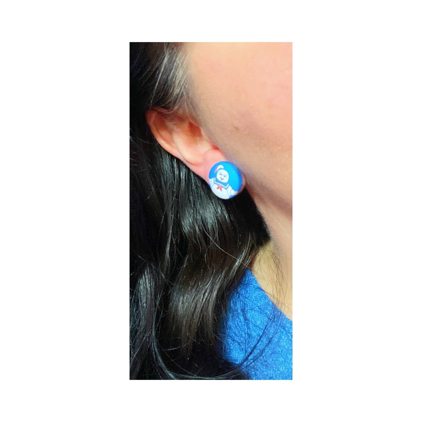 Marshmallow Man Post Earrings