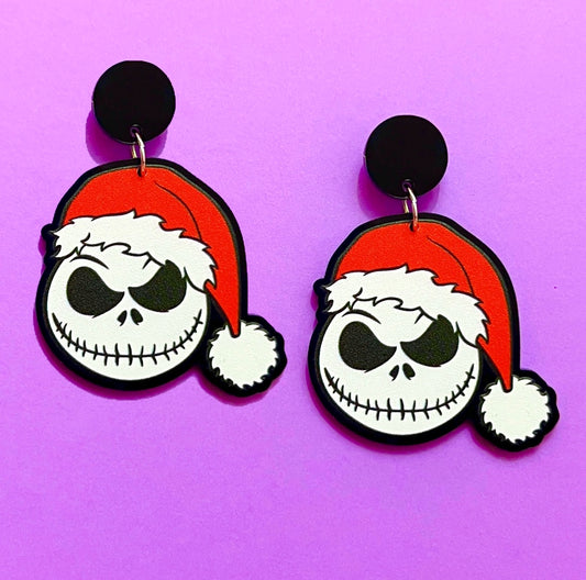 Jack Santa Hat Drop Earrings