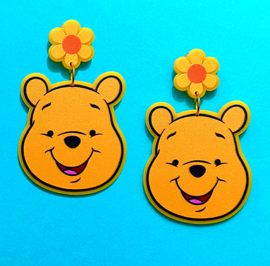 Pooh Acrylic Drop Earrings