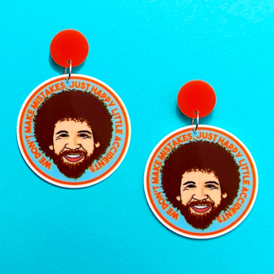Happy Accidents Round Acrylic Drop Earrings