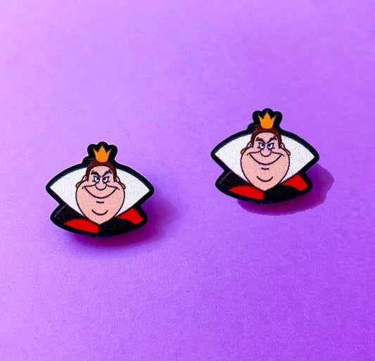 Queen of Hearts Inspired Acrylic Post Earrings
