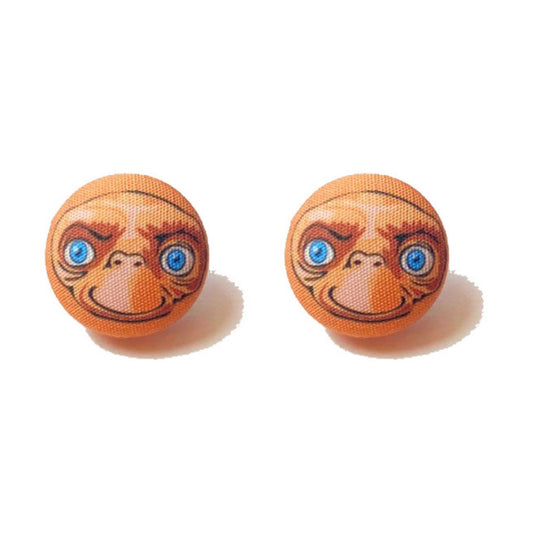 Terrestrial Fabric Button Earrings