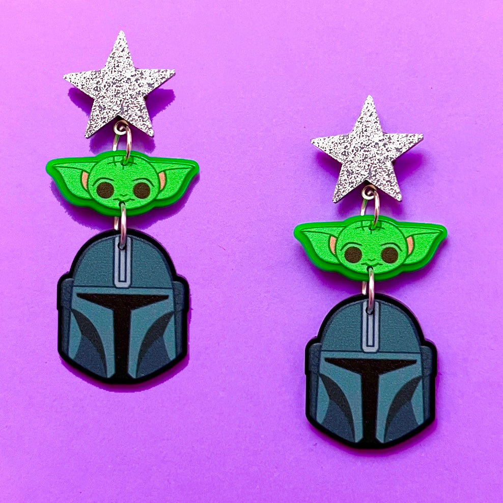This Is The Way Tiered Acrylic Drop Earrings