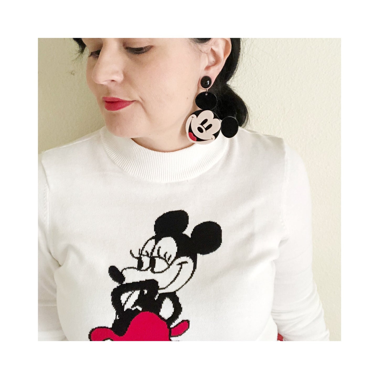 Classic Mouse Large Acrylic Drop Earrings