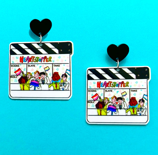 Heart stopper Inspired Acrylic Drop Earrings