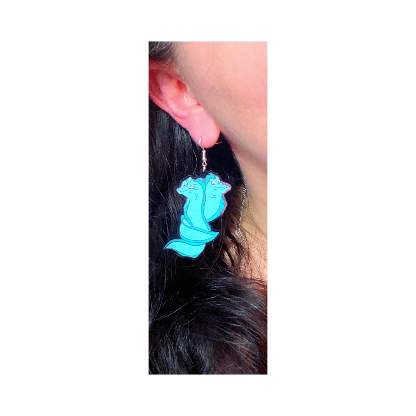 Ursula Eels Acrylic Drop Earrings