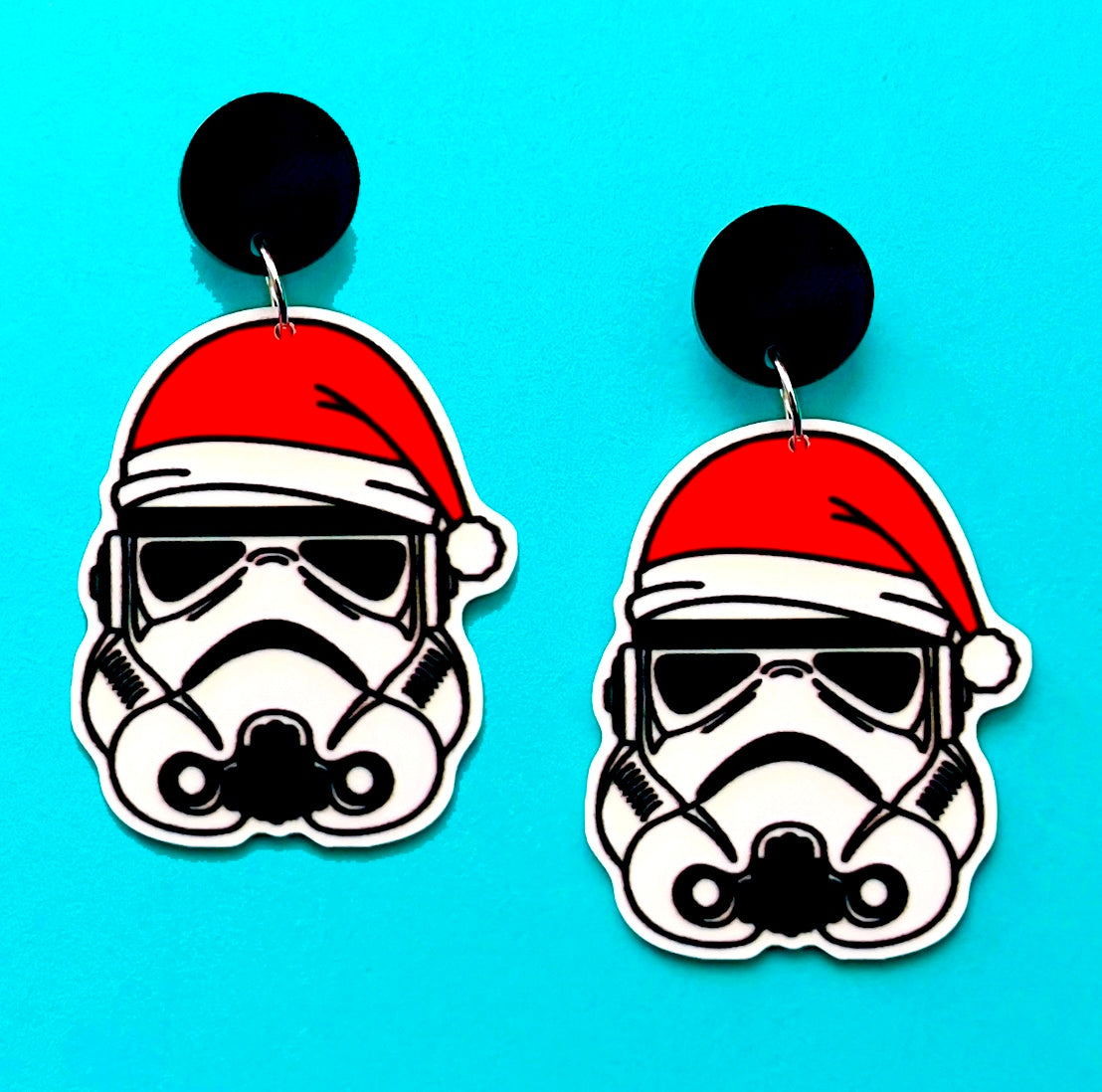 Santa Storm Trooper Drop Earrings