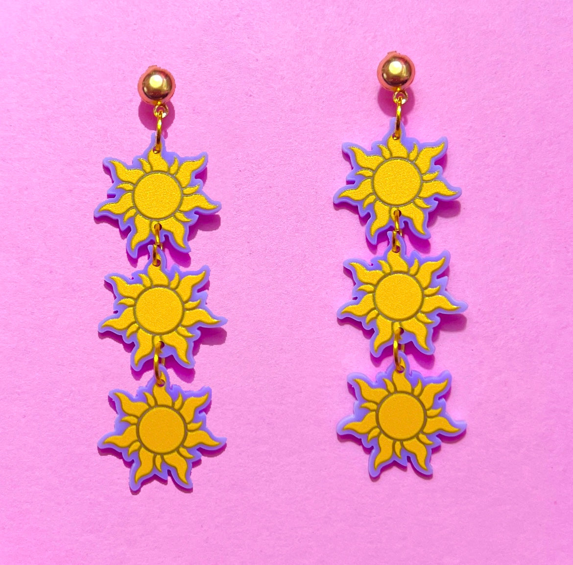 Tangled Sun Pastel Tiered Drop Earrings