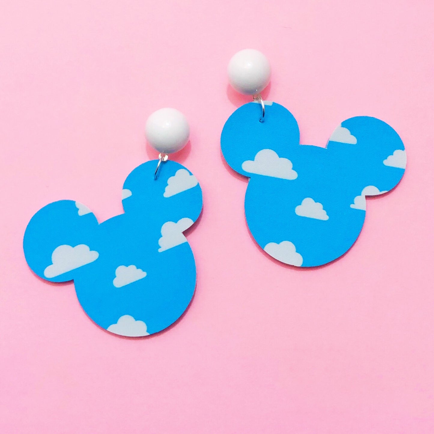 Clouds Wallpaper Mouse Drop Earrings