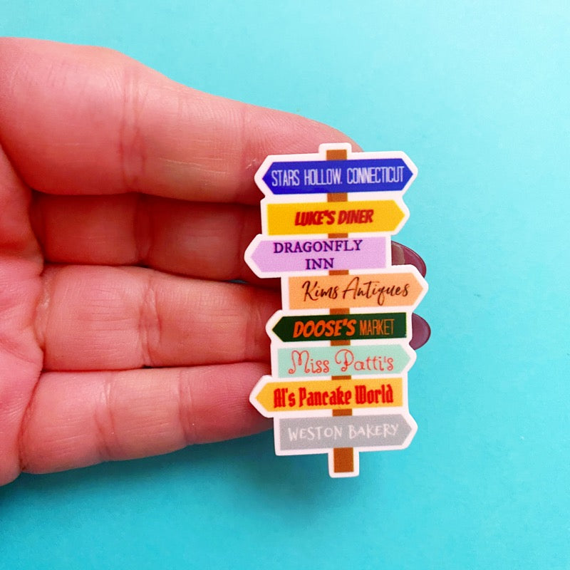 Stars Hollow Signs Pin
