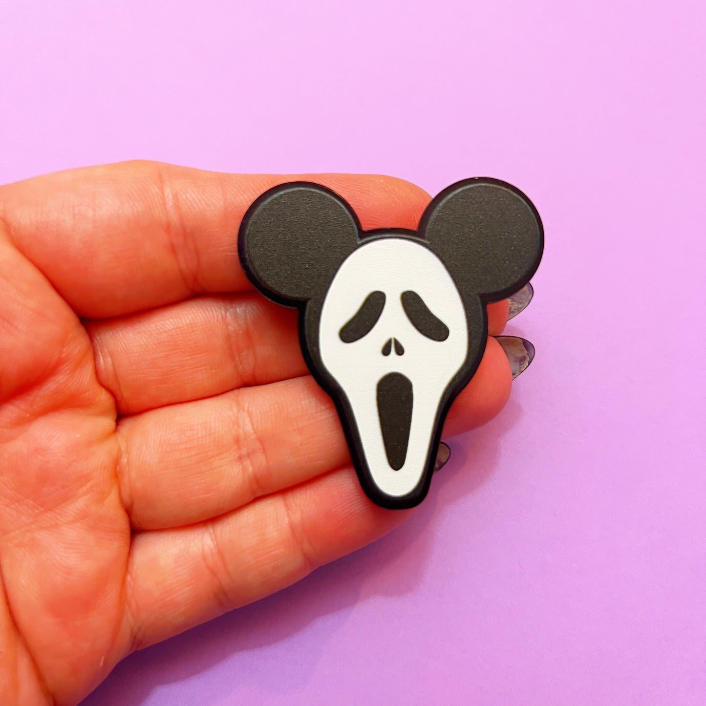 Mouse Ghostface Pin Brooch