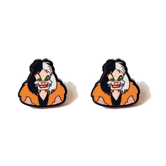 Cruella Villain Acrylic Post Earrings