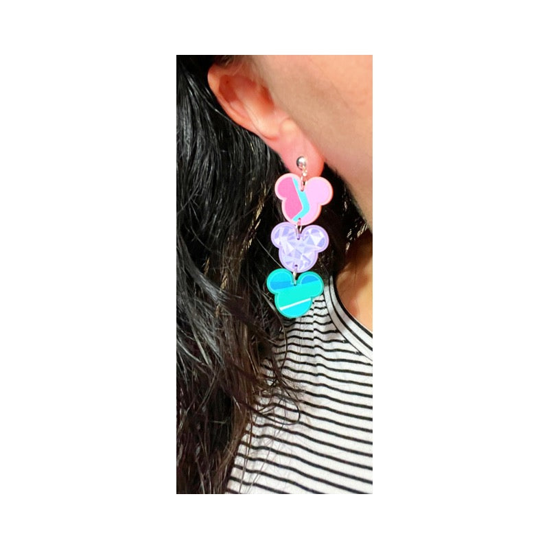 Park Mouse Walls Tiered Drop Earrings