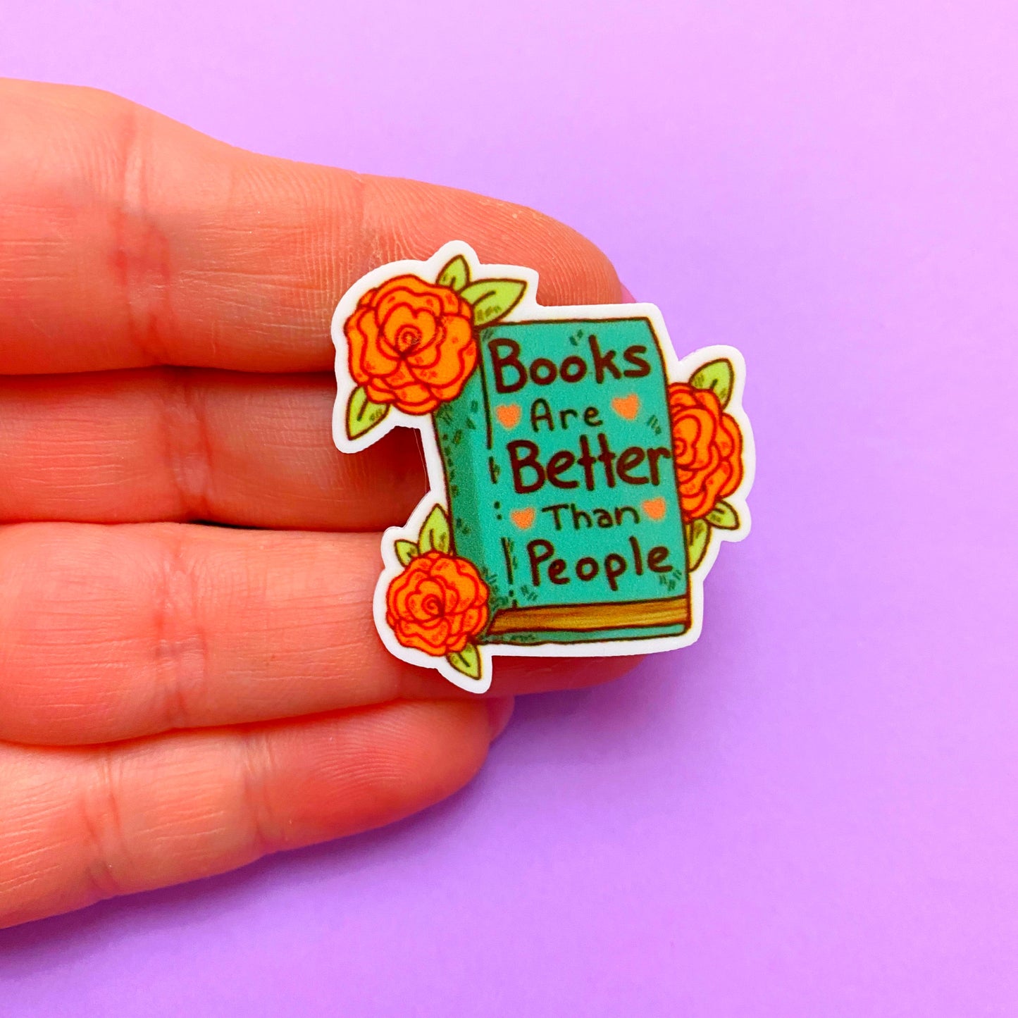 Books Are Better Than People Brooch Pin