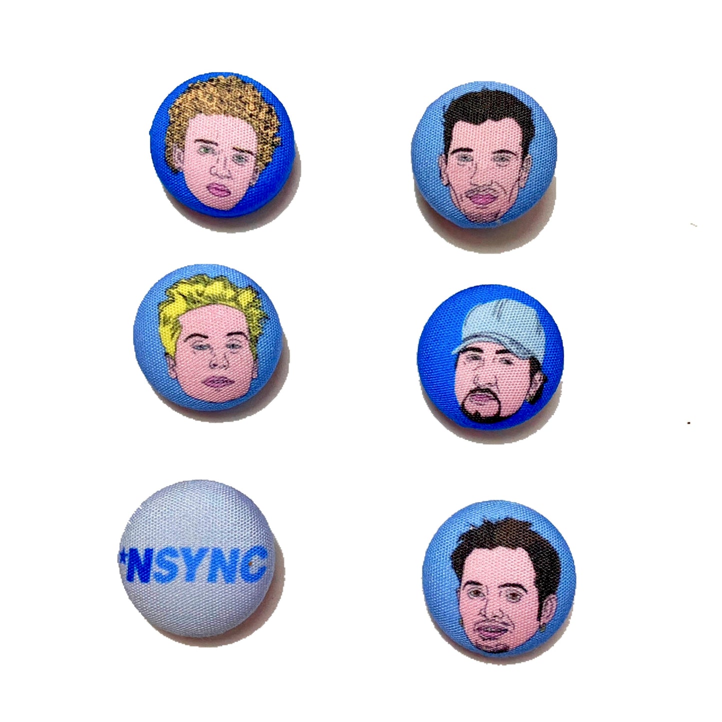 Nsync Inspired Mix and Match Fabric Button Earrings