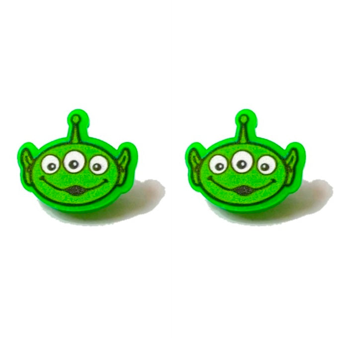 Alien Inspired Acrylic Post Earrings