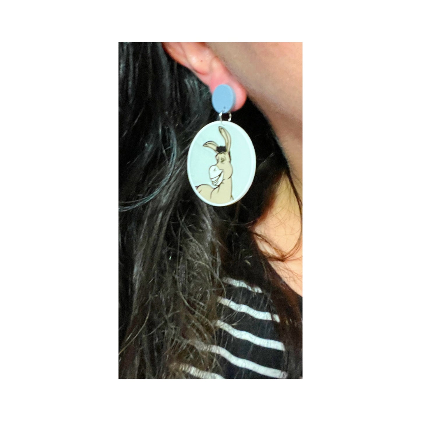 Ogre & Donkey Inspired Drop Earrings