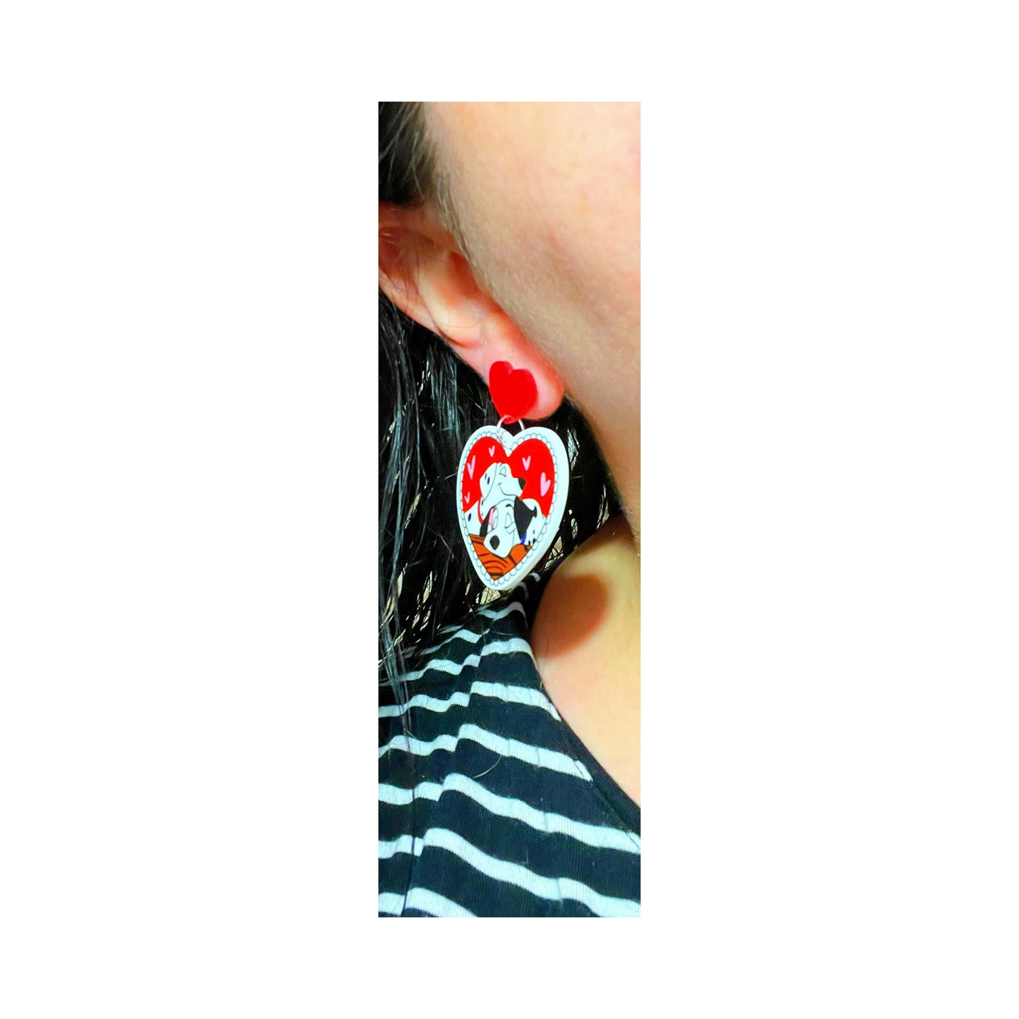 Pongo & Perdy Heart Drop Earrings