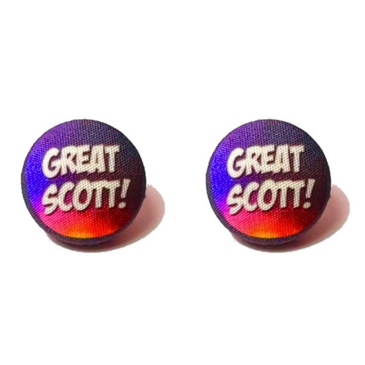 Great Scott! Fabric Button Earrings
