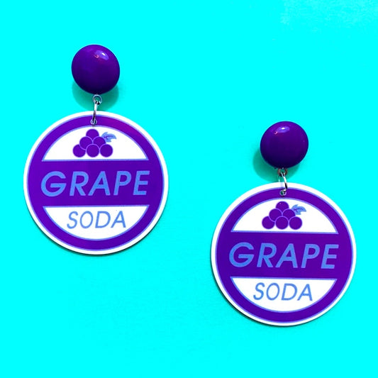 Grape Soda Acrylic Drop Earrings