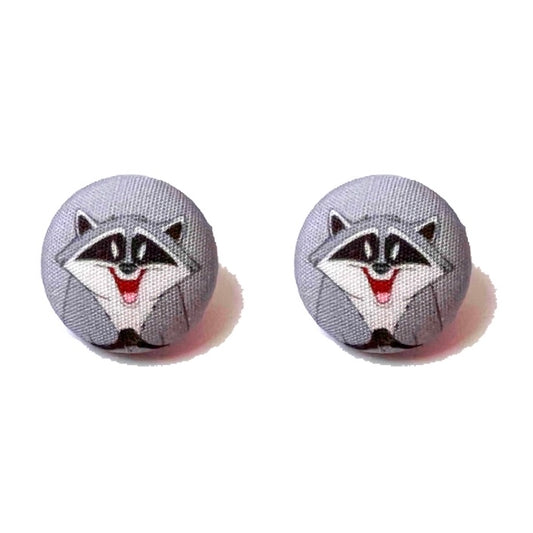 Meeko Fabric Button Earrings