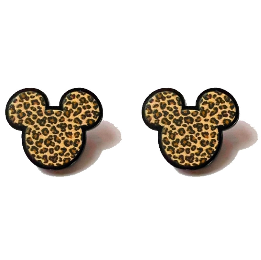 Mouse Leopard Post Earrings
