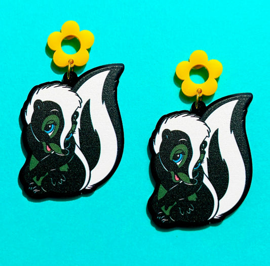 Flower Acrylic Drop Earrings