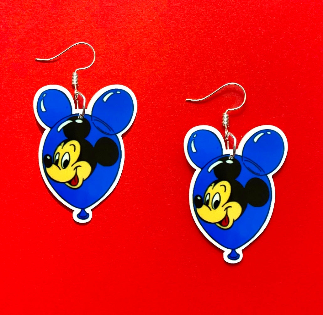 Retro Mouse Balloon Acrylic Drop Earrings