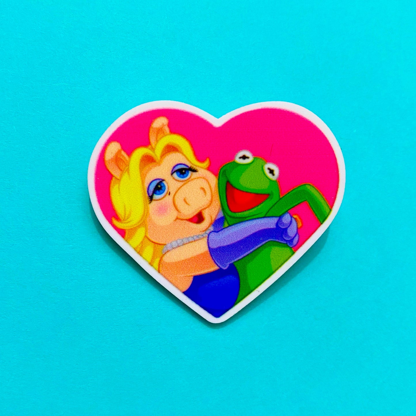 Piggy & Kermie Heart Pin