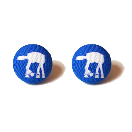 AT-AT Fabric Button Earrings
