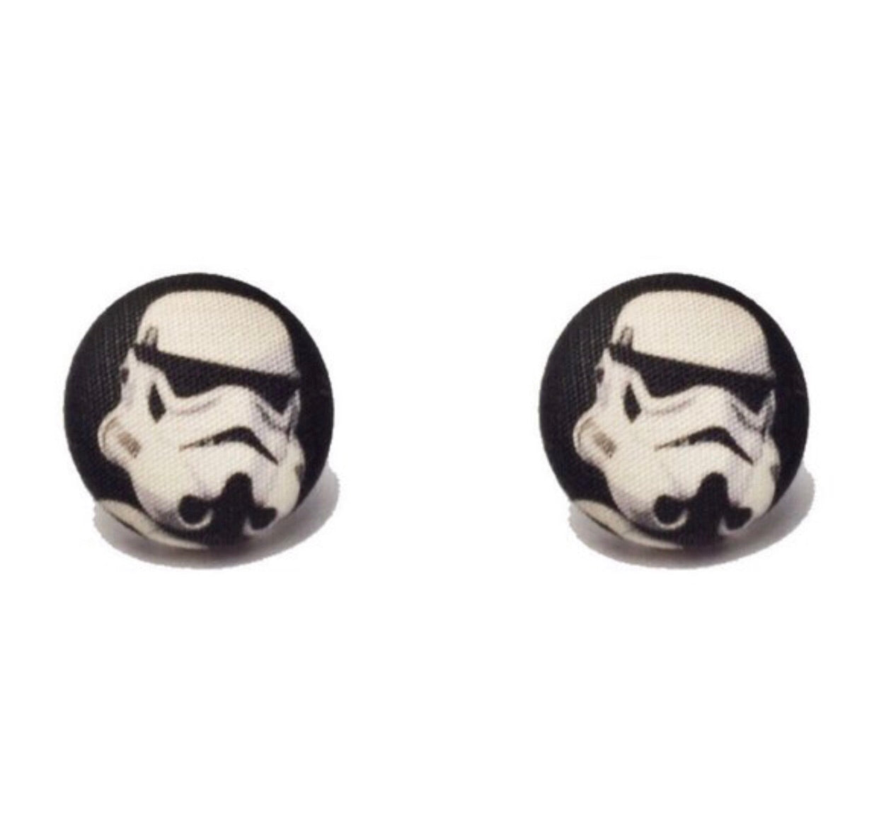 Trooper Fabric Button Earrings