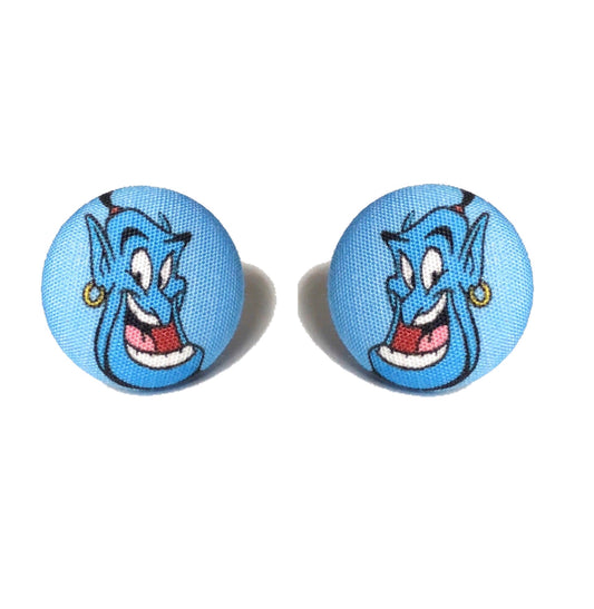 Genie Fabric Button Earrings