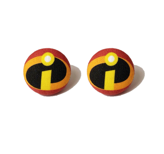 Incredible Family Fabric Button Earrings