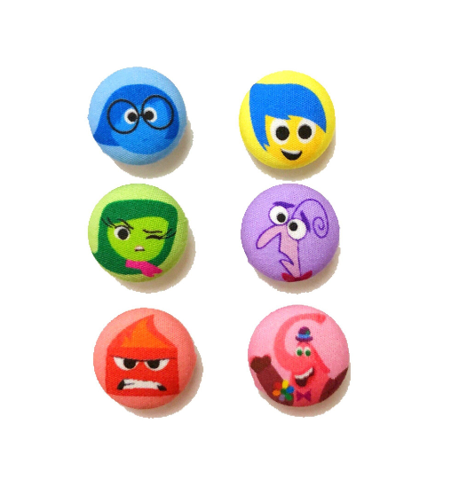 Emotions Fabric Button Earrings - Mix & Match