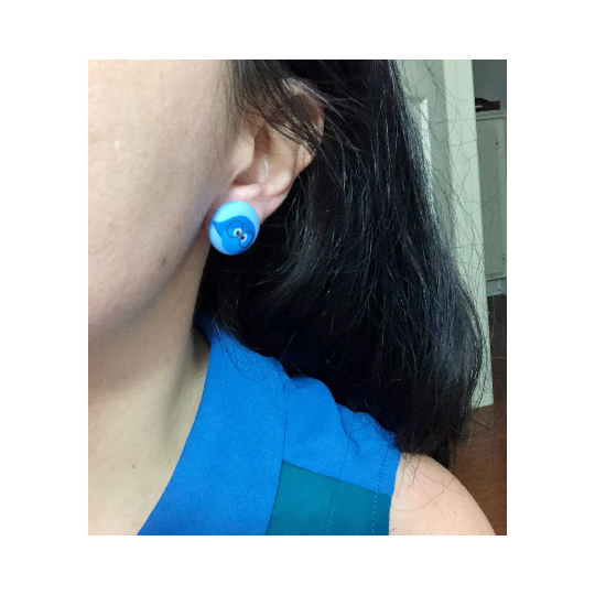 Emotions Fabric Button Earrings - Mix & Match