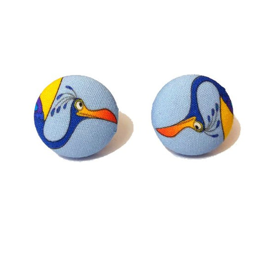 Kevin Fabric Button Earrings