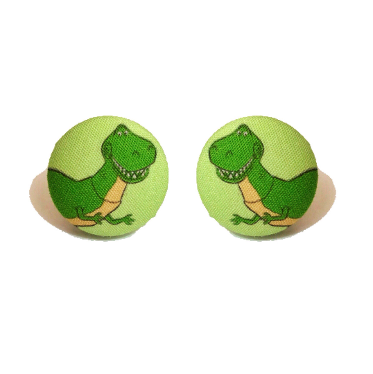 Rex Fabric Button Earrings