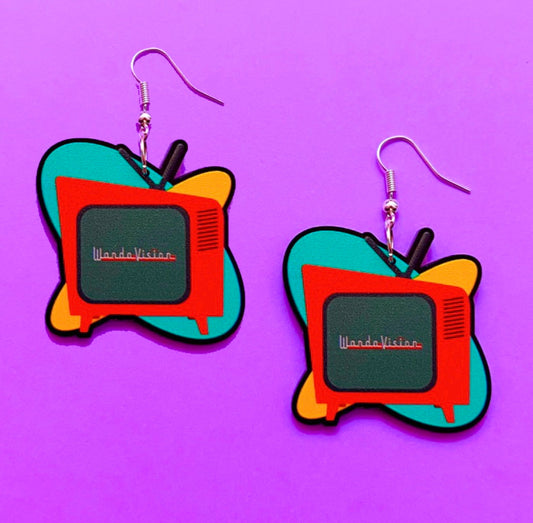 Wanda & Vision Retro TV Drop Earrings